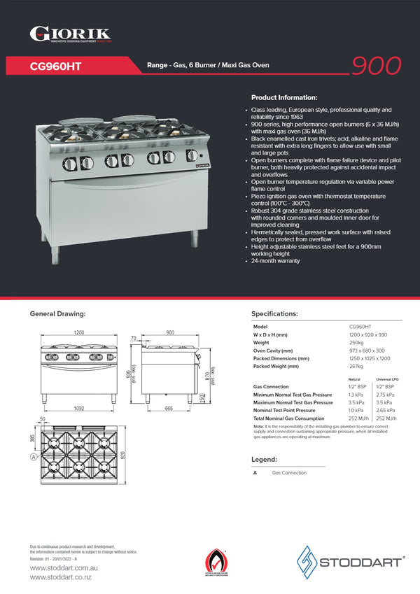 Giorik CG960HT - Range Oven