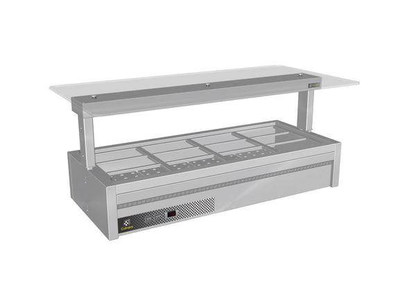 Culinaire CH.BMC.U.GSF.8 - Under Counter Bain Marie With Flat Glass Gantry