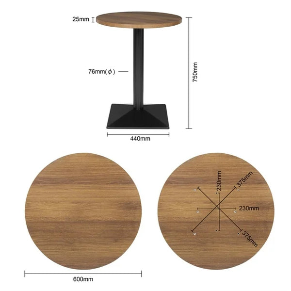 Bolero CH993 - Square Complete Table 600mm