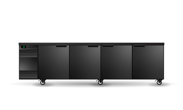 SKOPE BackBar CL.4.SSW - Four Solid Swing Door CounterLine Fridge