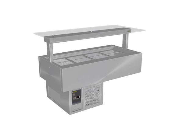 Culinaire CR.CWCF.U.GSF.4 - Under Counter Cold Well With Flat Glass Gantry
