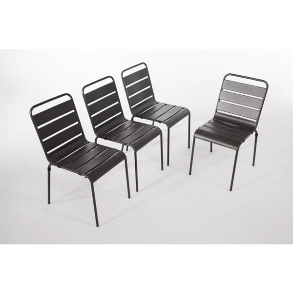 Bolero CS727 - Four Slatted Steel Side Chairs