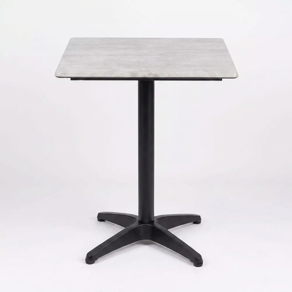 Square 60cm Super Matte Smart Table Top with Corsica Deluxe Table Base Dining Table