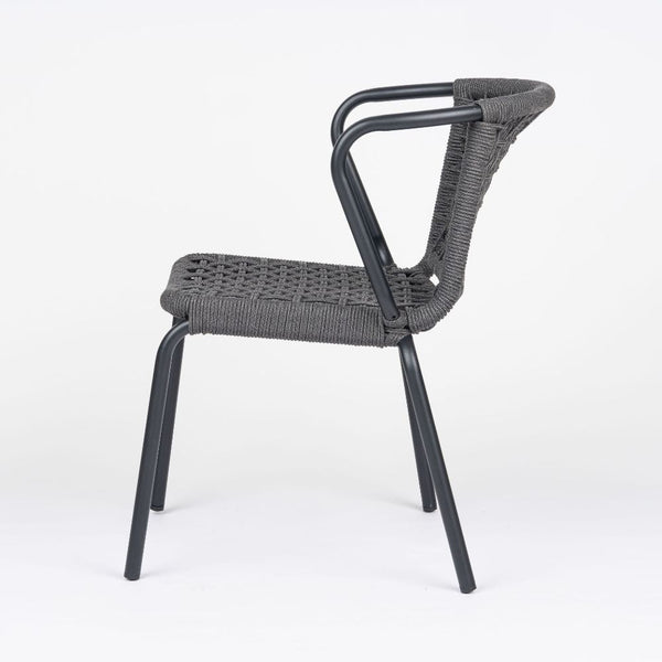 Como Stackable Rope Outdoor Arm Chair
