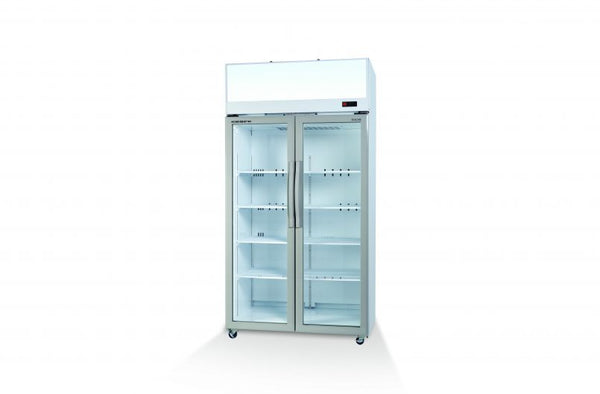 Skope TCE1000N Upright 2 Glass Door Fridge
