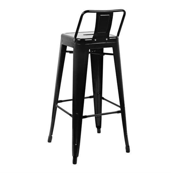 Bolero DL882 - Four Steel Bistro High Stools With Backrest