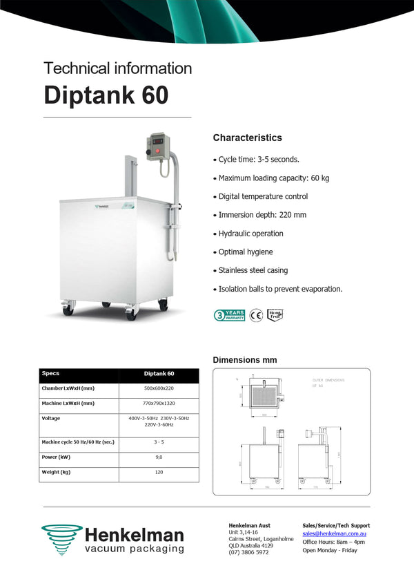 Henkelman DT60 - Dip Tank