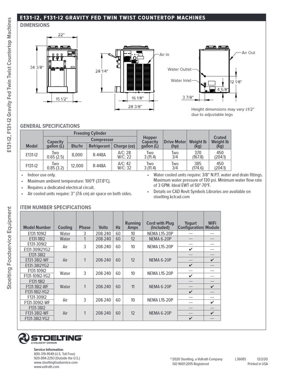 Stoelting E131 - Soft Serve Machine