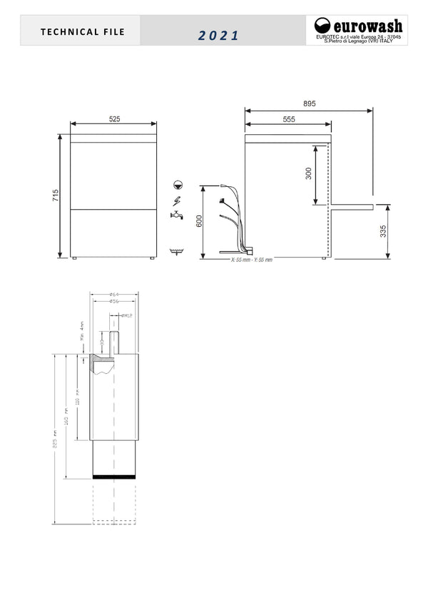 Eurowash E-Line EW450E - Undercounter Glasswasher/Dishwasher