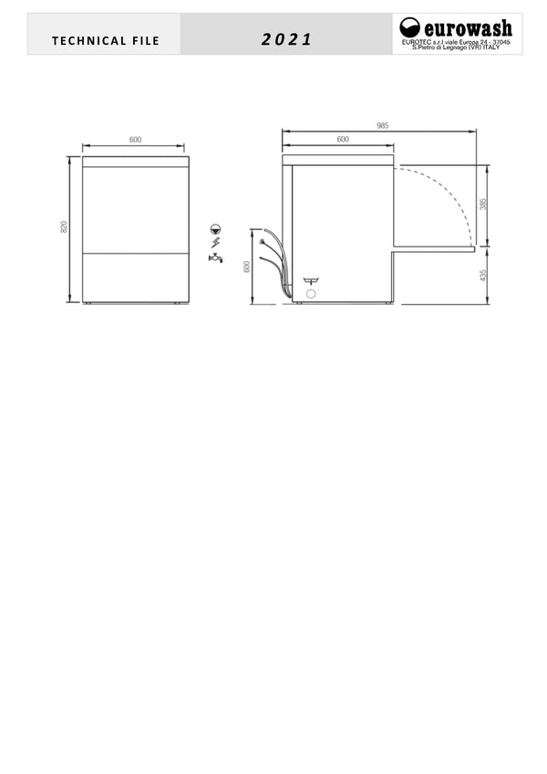Eurowash TOP-Line EW620 - Undercounter Dishwasher