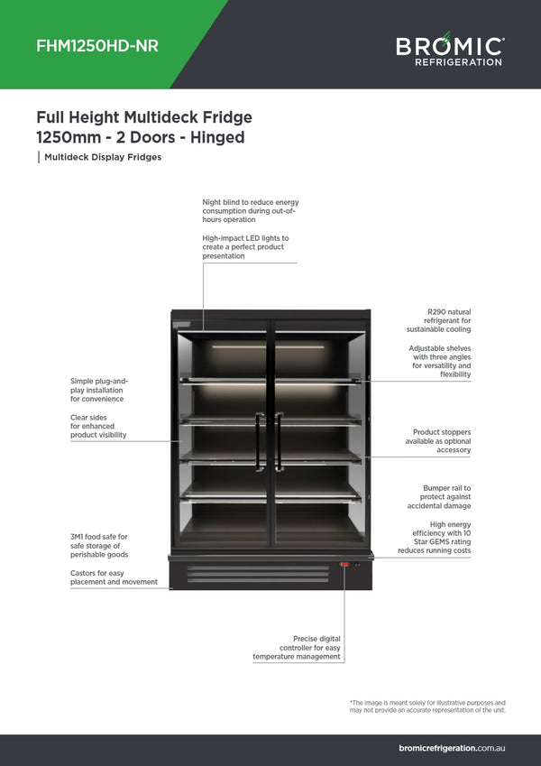 Bromic FHM1250HD-NR - Multideck Fridge
