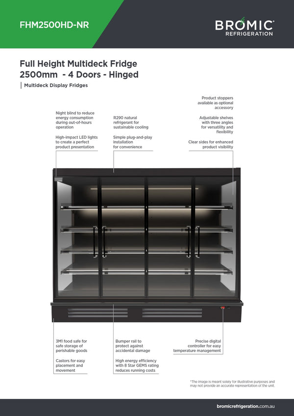 Bromic FHM2500HD-NR - Multideck Fridge
