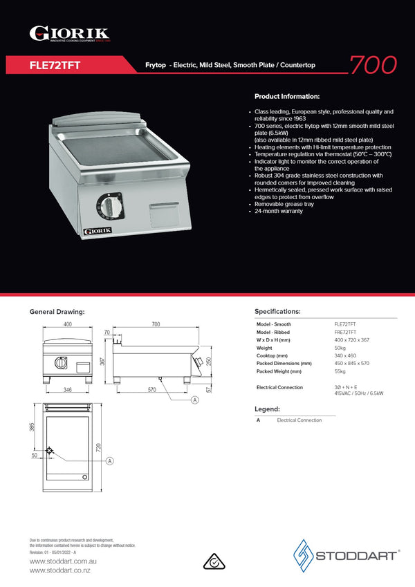 Giorik FRE72TFT - Griddle