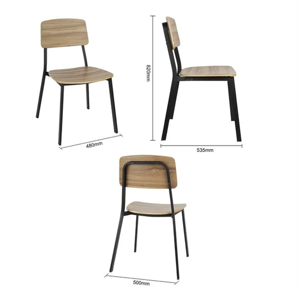 Bolero FU524 - Two Beaufort Wooden Interior Dining Chairs