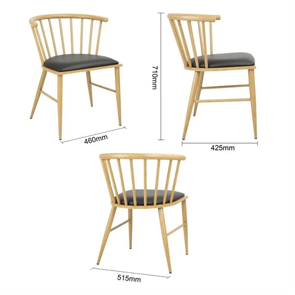 Bolero FU528 - Two Harrowdene Light Wood Effect Padded Interior Chairs