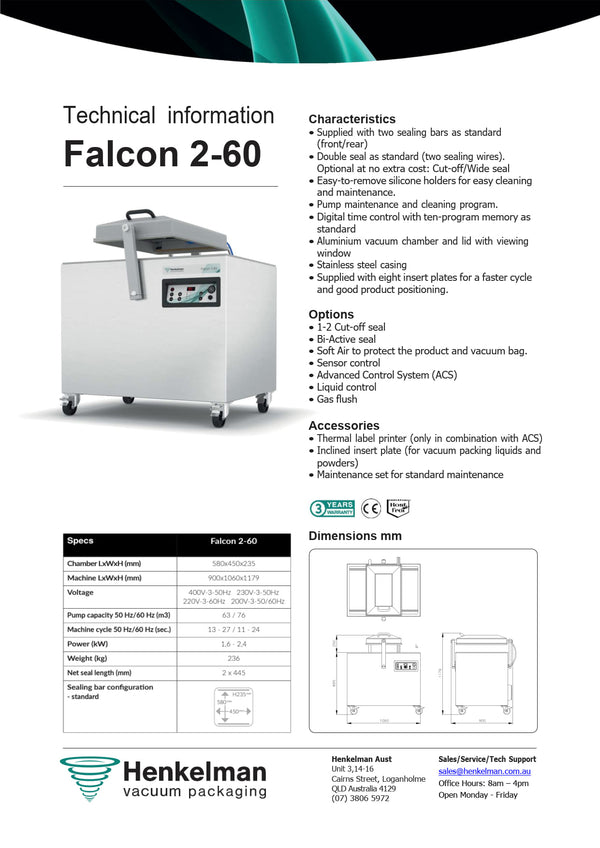 Henkelman Falcon 2-60 - Vacuum Packaging Machine