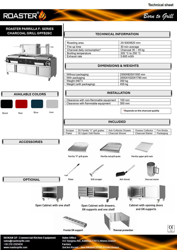 Roaster GPFB 26C - Parilla Grill