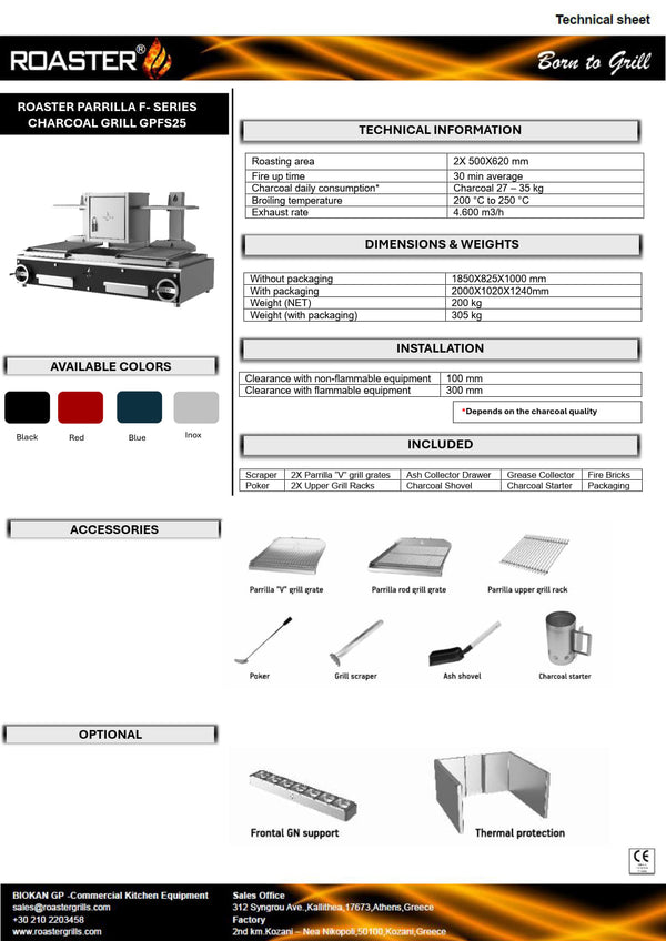 Roaster GPFS 25 - Parilla Grill