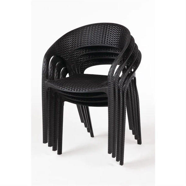 Bolero GR363 - Four Rattan Wraparound Arm Chairs