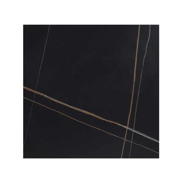 Gold Aluminium Edge Sintered Stone - Black Base