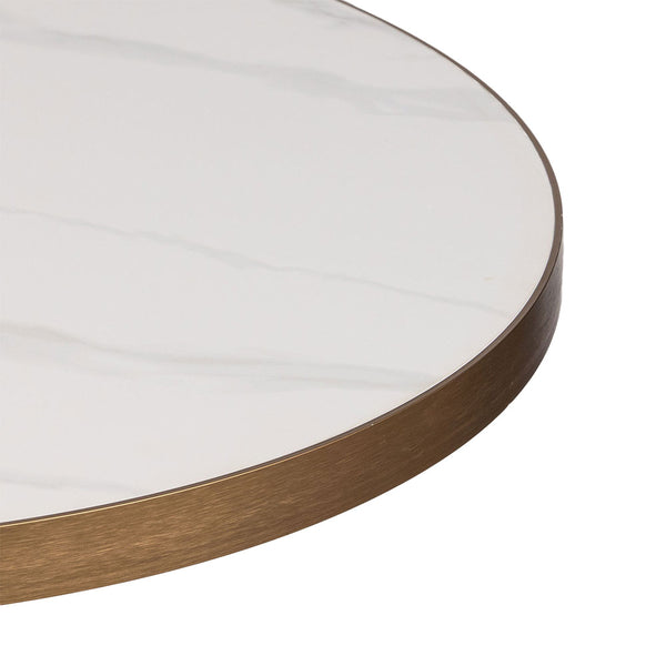 Gold Aluminium Edge Sintered Stone - Black Base