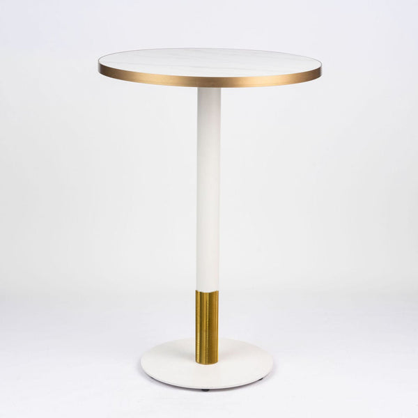 Gold Aluminium Edge Sintered Stone - White Base
