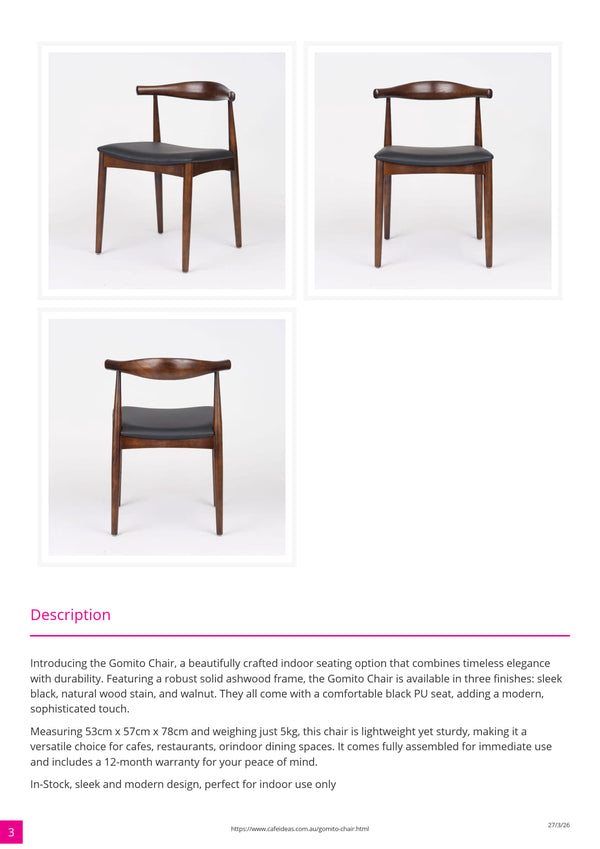 Gomito Timber Dining Chair