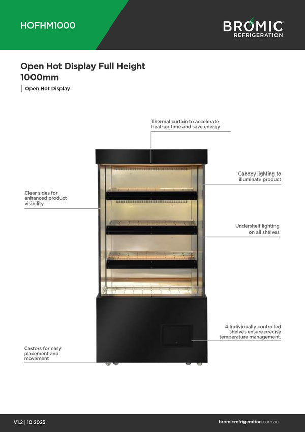 Bromic HOFHM1000 - Open Hot Display
