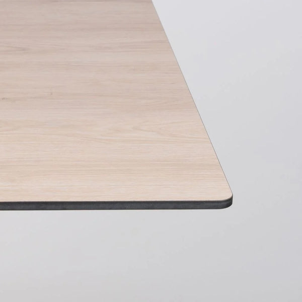 HPL Compact Laminate Nordic Oak Bar Table with Black RD450 Base