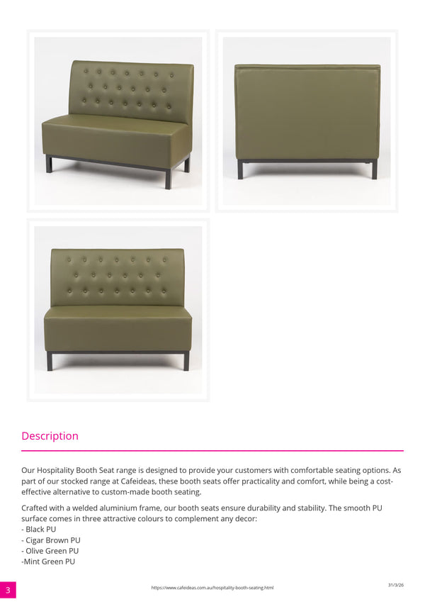 Hospitality Upholstered Booth Seating