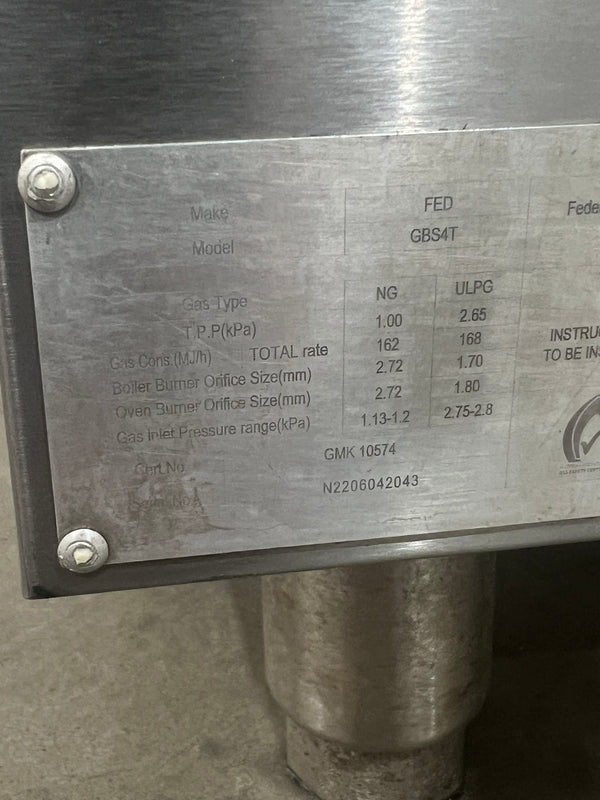 Gasmax GBS4T Cooktop with Oven