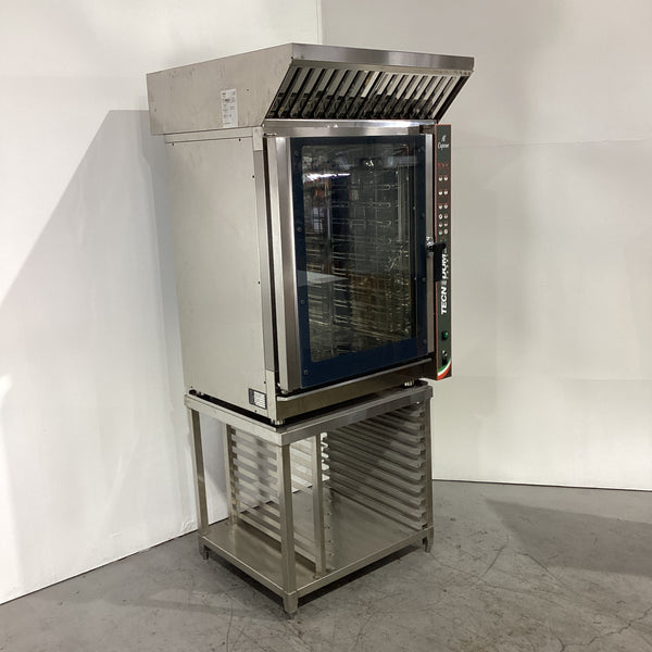 Tecnodom TDC-10VH 10 Tray Combi Oven + Stand & FED Exhaust Canopy