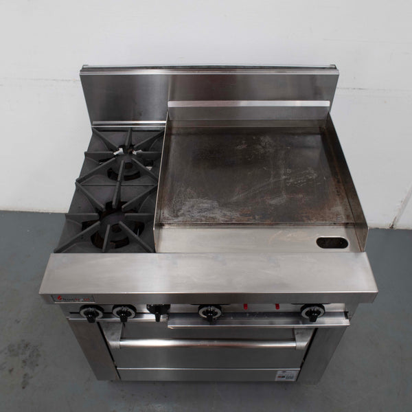 TrueHeat RCR9-2-6G 2 Burner Range Oven With 2 Burner Griddle