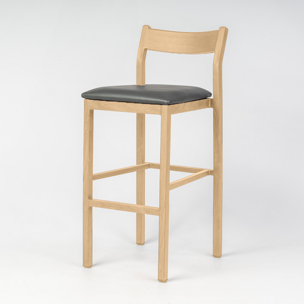 Imola Aluminium Bar Stool with Beech Frame