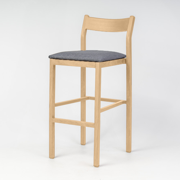 Imola Aluminium Bar Stool with Beech Frame
