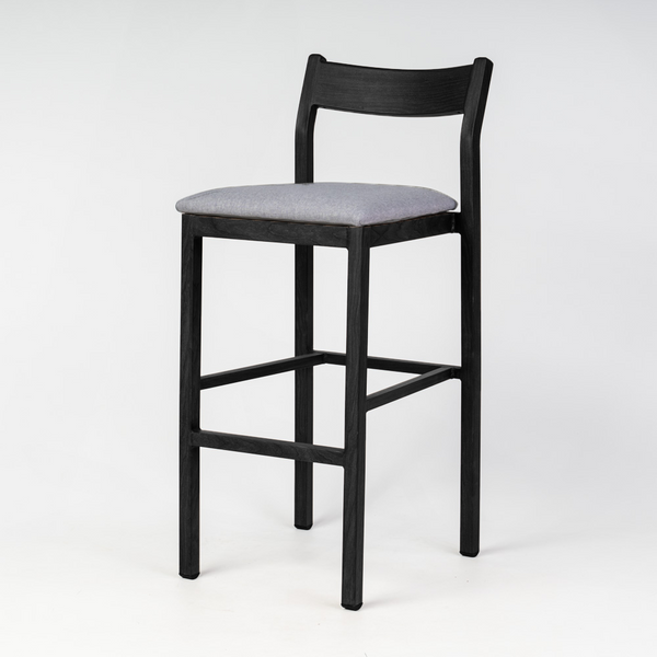 Imola Aluminium Bar Stool with Black Frame