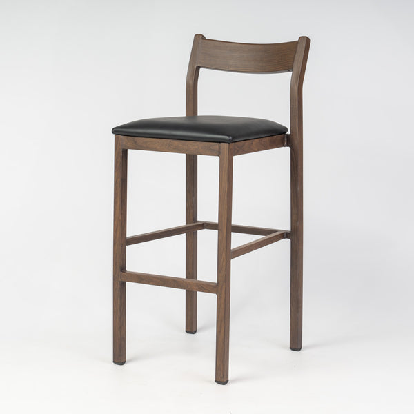 Imola Aluminium Bar Stool with Montana Walnut Frame