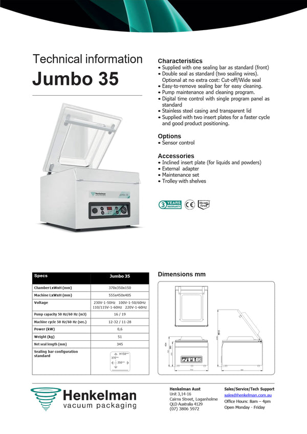 Henkelman Jumbo 35 - Vacuum Packaging Machine