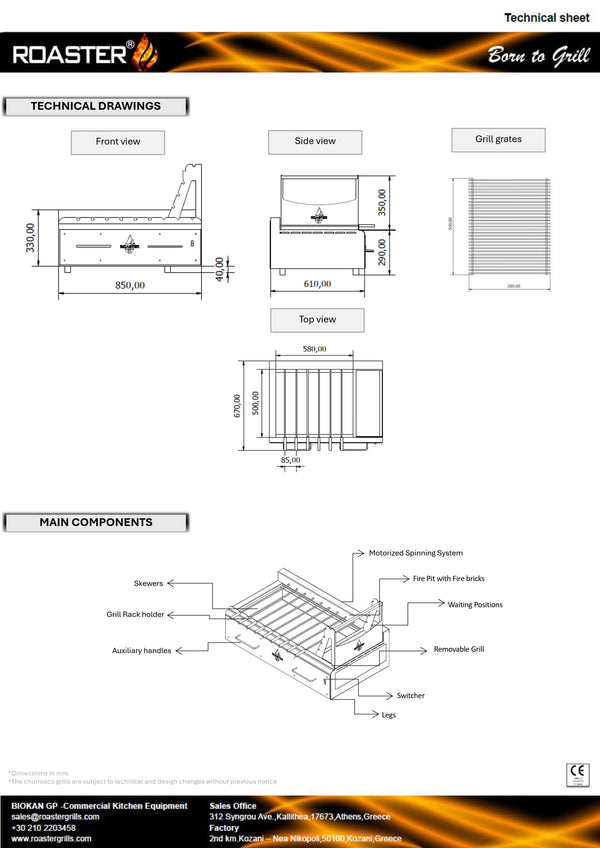 Roaster K6S - Churrasco Grill