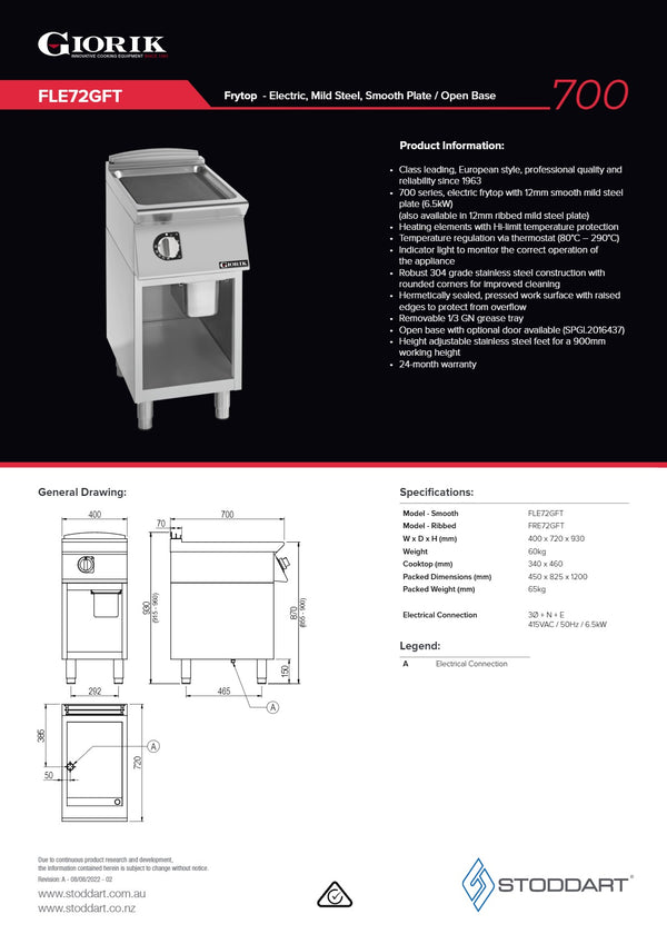 Giorik FLE72GFT - Griddle