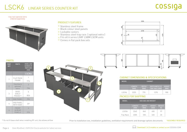 Cossiga Linear Series LSCK6 - Ambient Counter Kit