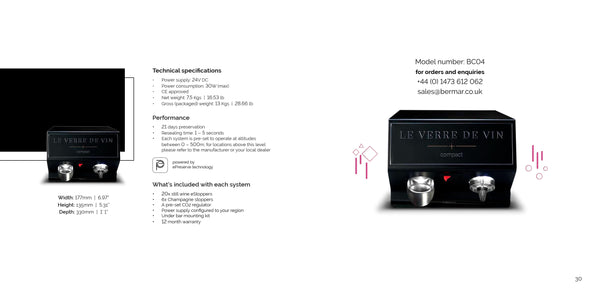 Bermar Le Verre De Vin+ Compact - Wine Preserving System