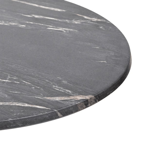 Round 80cm Super Matte Smart Top with Piatto Aluminium Table Base Dining Table