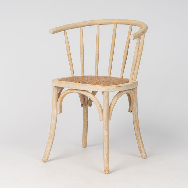 Marrow Timber Armchair with Rattan Seat