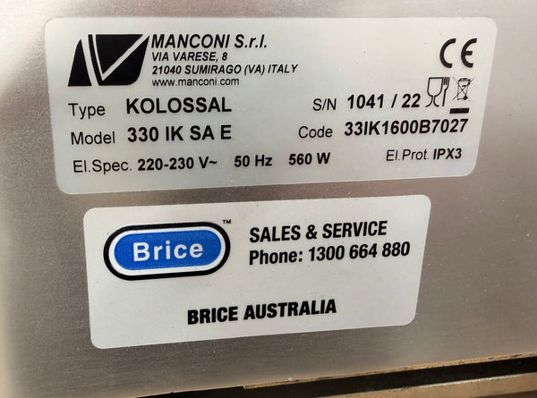 Brice Manconi MAN330IKSA Semi-Automatic Meat Slicer 330mm