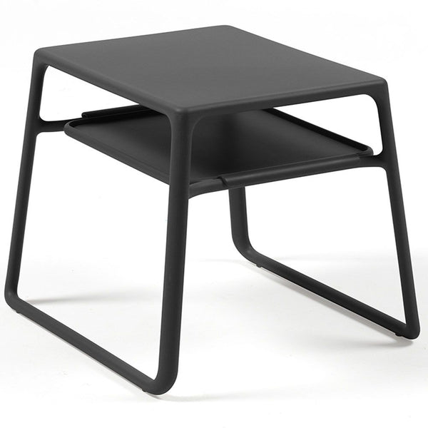 Nardi Pop Outdoor Resin Stackable Side Table with Shelf
