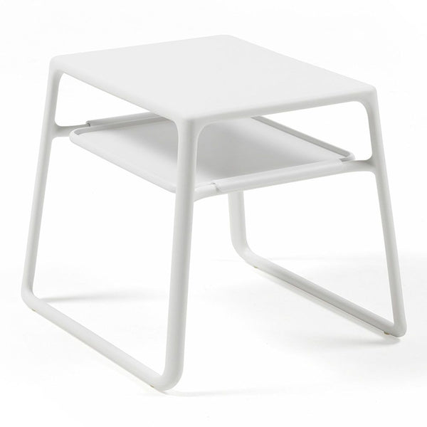 Nardi Pop Outdoor Resin Stackable Side Table with Shelf