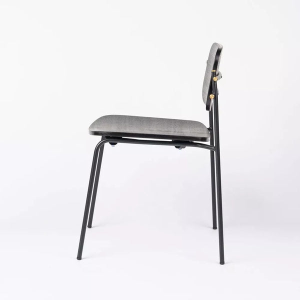Odeon Steel Dining Chair with Plywood Seat