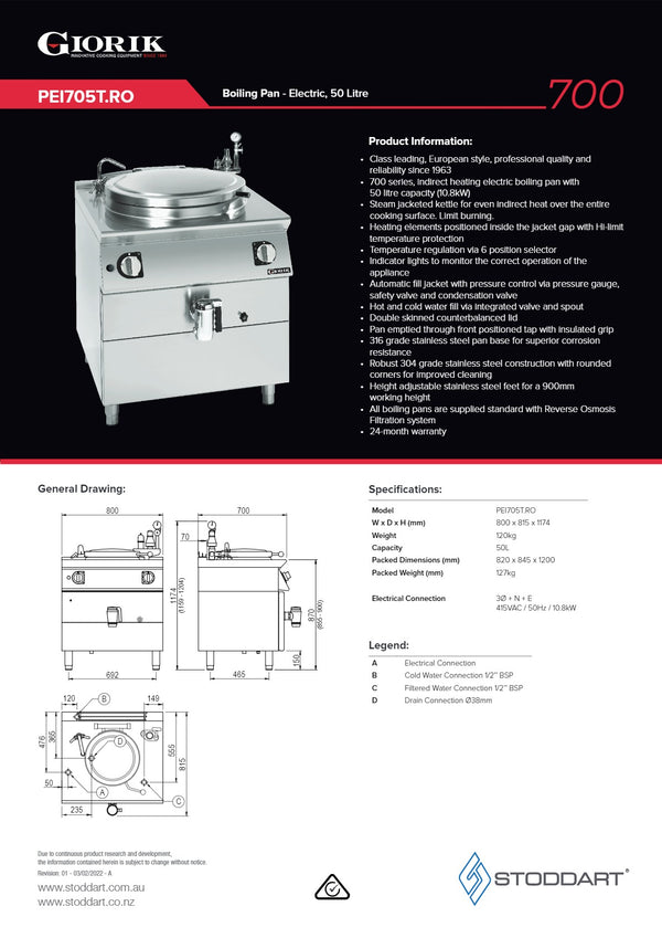 Giorik PEI705T.RO - Boiling Pan