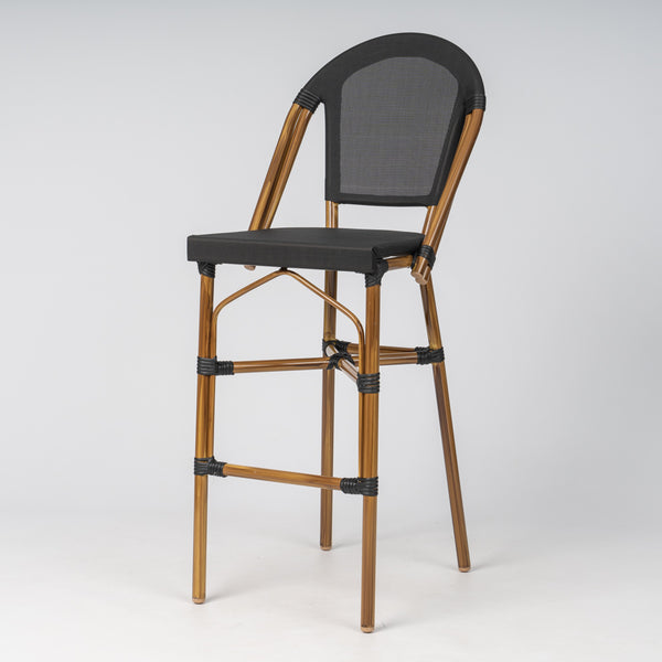 Parisian Bar Stool with Fabric Seat